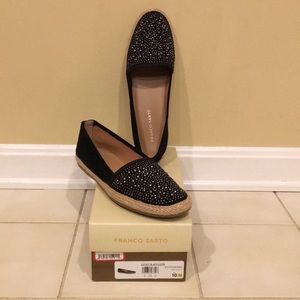 Franco Sarto women’s 10 black suede flats